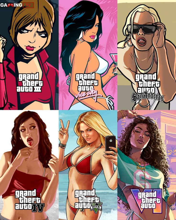 Grand Theft Auto cover art through the years